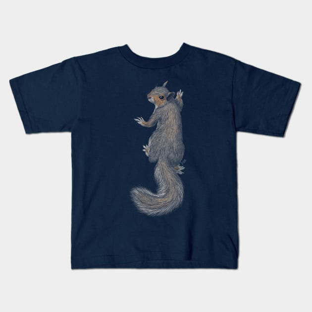 Gray Squirrel Kids T-Shirt by Walking in Nature